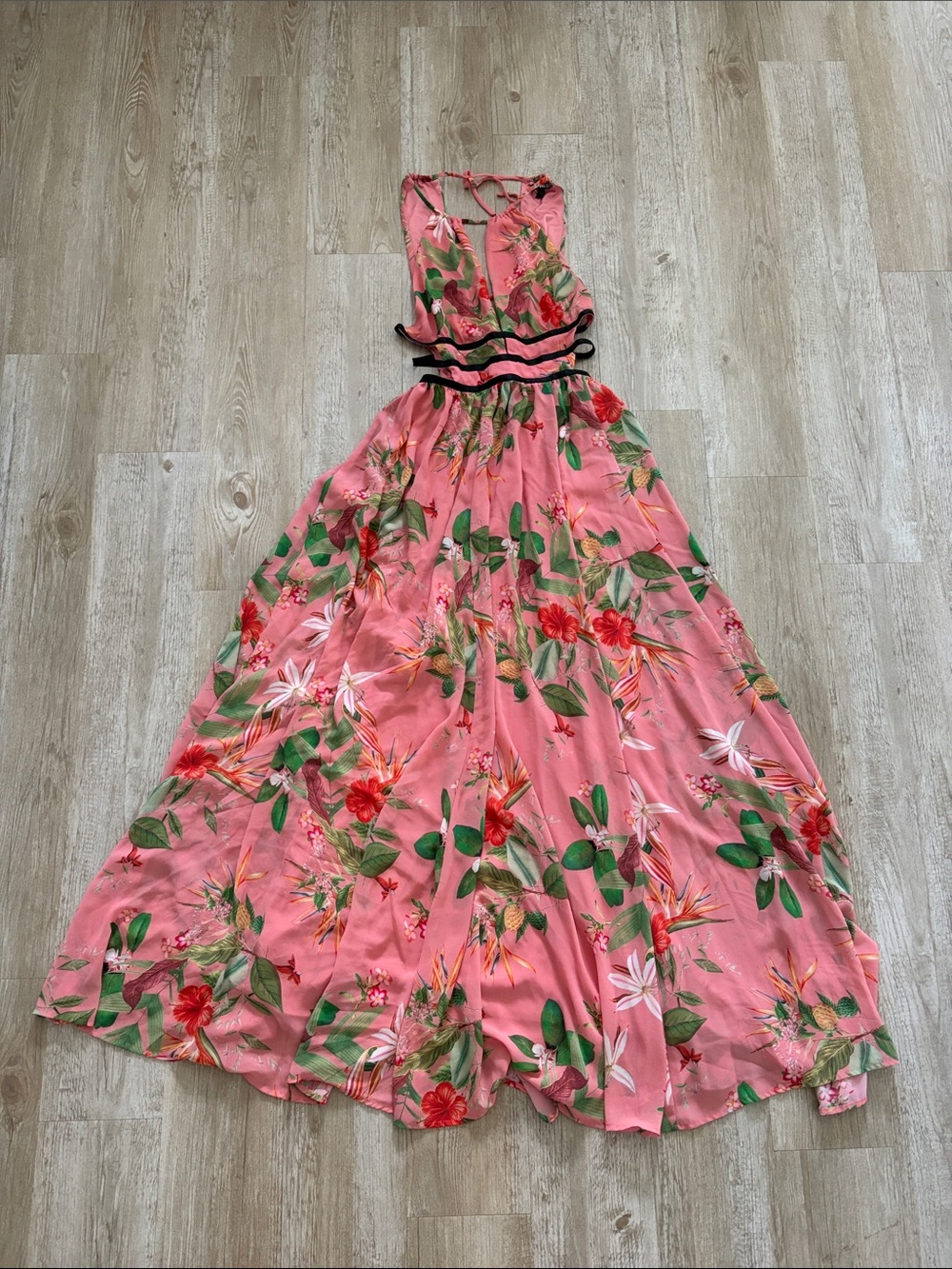 Express Pink Tropical Maxi Dress